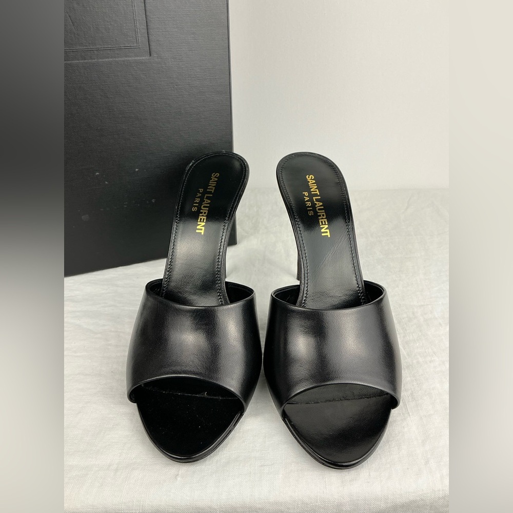 SAINT LAURENT LA 16 LEATHER 105 MULES - Picture 12 of 14